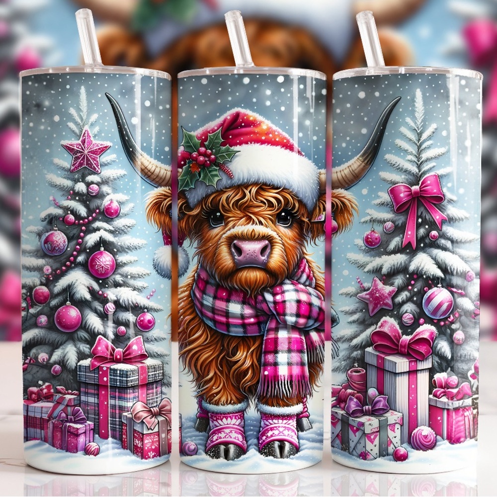 New Christmas Cow 20oz Tumbler